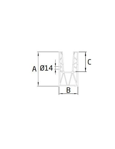 Plano Perfil en "U" GlassFit Flow SV-1802 Side