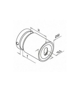 Adaptador para vidrio en acero inox AISI304 y AISI316 Mod 0749 2