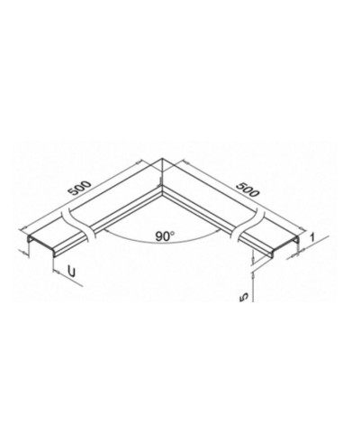 Plano Conector 90º protector de bordes en acero inox. AISI316 Mod.6340 - Qrailing