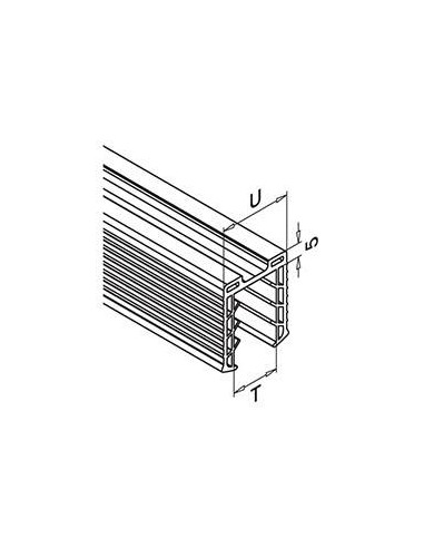 Plano Perfil en U 6940 de acero inoxidable para vidrio - Qrailing