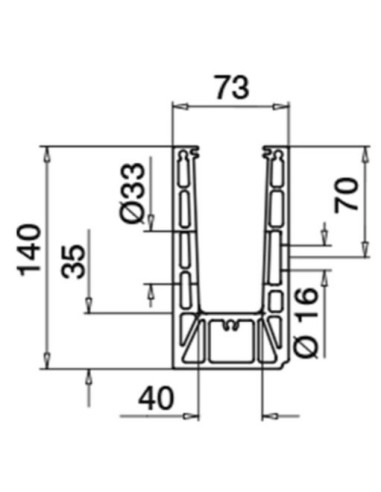 Plano Kit Barandilla de vidrio a suelo, Easy Glass Prime, montaje lateral 5000mm tramo en recto - Qrailing