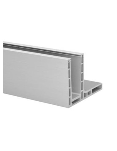 Kit Barandilla de vidrio a suelo, Easy Glass Prime Mod 6962, montaje superior con aleta 5000mm