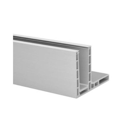 Kit Barandilla de vidrio a suelo, Easy Glass Prime Mod 6962, montaje superior con aleta 5000mm