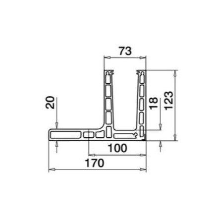 Kit Barandilla de vidrio a suelo, Easy Glass Prime Mod 6962, montaje superior con aleta 5000mm