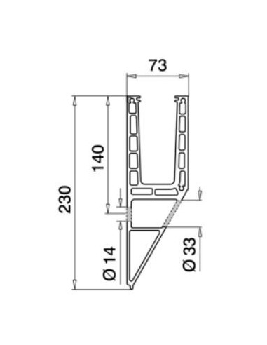 Kit Barandilla de vidrio a suelo, Easy Glass Prime, Mod 6963 montaje lateral 5000mm tramo en recto
