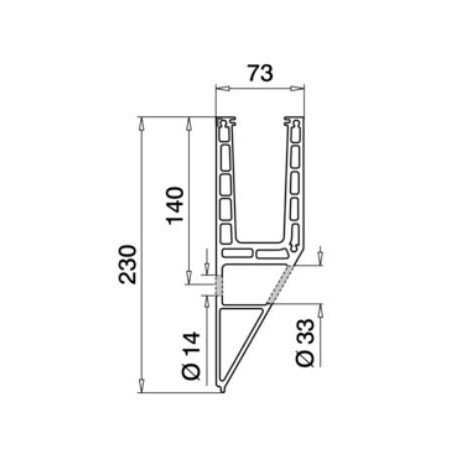Kit Barandilla de vidrio a suelo, Easy Glass Prime, Mod 6963 montaje lateral 5000mm tramo en recto
