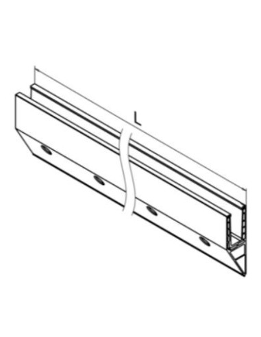 Kit Barandilla de vidrio a suelo, Easy Glass Prime, Mod 6963 montaje lateral 5000mm tramo en recto
