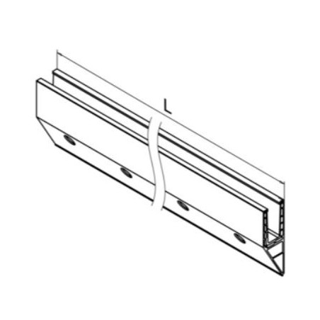 Kit Barandilla de vidrio a suelo, Easy Glass Prime, Mod 6963 montaje lateral 5000mm tramo en recto