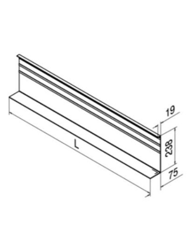 Kit Barandilla de vidrio a suelo, Easy Glass Prime, Mod 6963 montaje lateral 5000mm tramo en recto