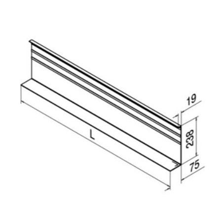 Kit Barandilla de vidrio a suelo, Easy Glass Prime, Mod 6963 montaje lateral 5000mm tramo en recto