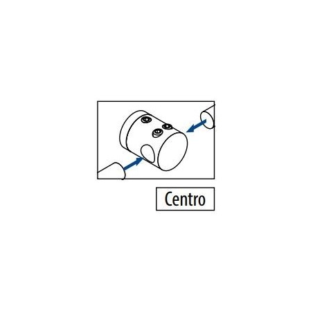 Plano Soporte para travesaño Mod 0831 varilla Ø12mm para tubo plano (unión varilla)