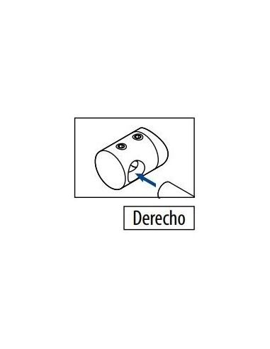 Soporte para travesaño Mod 0833 de Ø12mm derecho