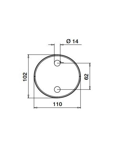 Plano de Pinza para suelo modelo 6400 Acero inoxidable AISI316
