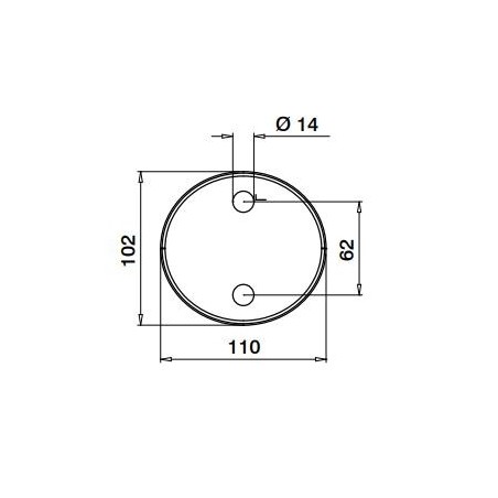 Plano de Pinza para suelo modelo 6400 Acero inoxidable AISI316