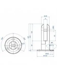 Soporte para vidrio E2000500 2