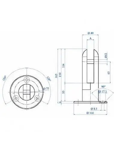 Plano Pinza para vidrio E2000500