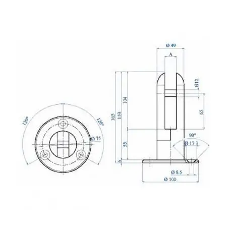 Plano Pinza para vidrio E2000500