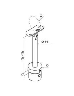 Soportes para pasamanos Mod 0697 AISI 304 - Barmet 2