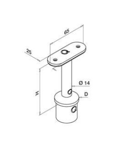 Soportes para pasamanos Mod 710 tubo-plano - Barmet 2