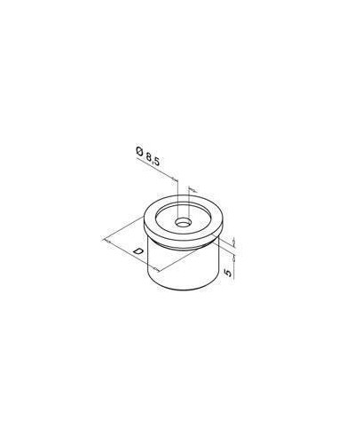 Medidas Adaptador para pasamanos 0727 D42,4mm