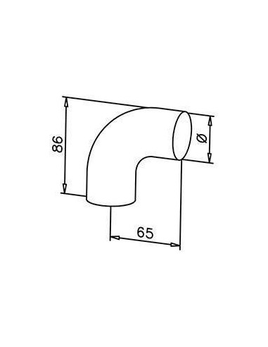 Medidas Terminal pasamanos de madera Mod 0739 AISI 304