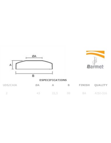 Embellecedor de acero inoxidable para base AV-650