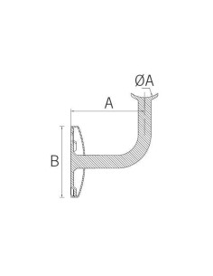 Soporte pasamanos ST-353 Pared-tubo - Barmet 2