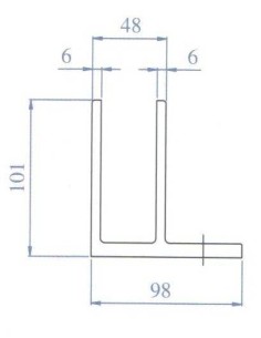 Soporte de barandilla Glass U sobre suelo - Barmet 2