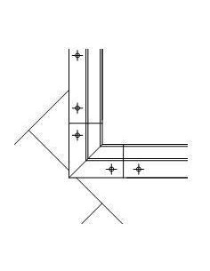 Soporte esquinero Glass U Base fijación externa - Barmet 2