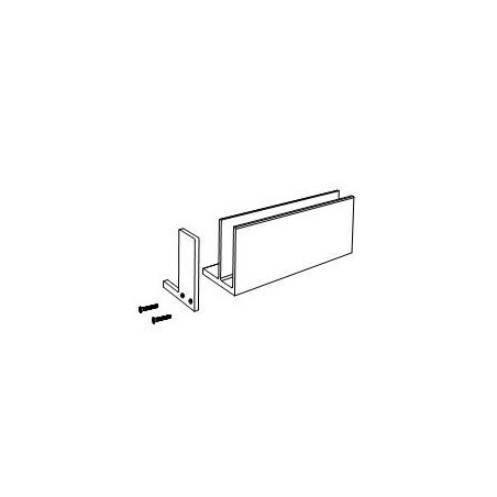 Plano Tapa de soporte de soporte de barandilla Glass U