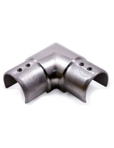 Conector de pasamanos ranurado de inoxidable 