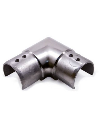 Conector de pasamanos ranurado de inoxidable 