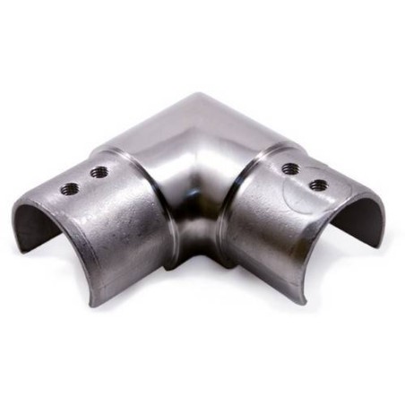 Conector de pasamanos ranurado de inoxidable 