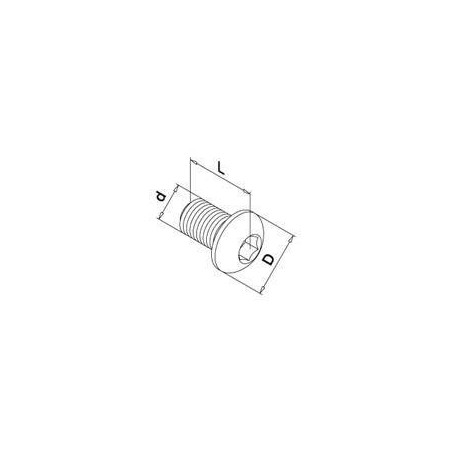 Medidas Tornillo inoxidable de cabeza abombada QS-10