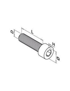 Tornillo de cabeza cilíndrica con hueco hex.QS-26 M8x20mm - Barmet 2