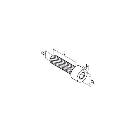 Medidas Tornillo de cabeza cilíndrica con hueco hex.QS-26 M8x20mm