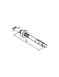 Tuerca de anclaje M8 para placa con grosor 10mm - Barmet 2