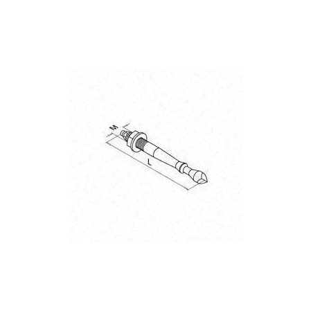 Medidas Anclaje QS-32 M12x75/10, para placa 10mm espesor AISI 316