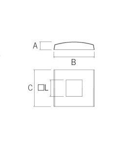Embellecedor de acero inoxidable cuadrado AV-660 AISI 316 - Barmet.es 2