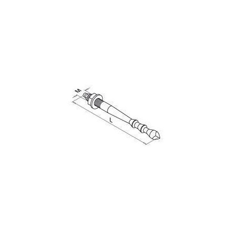Medidas Anclaje AISI 316 inox. QS-62 M8x60/10 A4