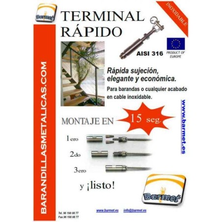 Tensor terminal Rapid para cable de inoxidable Expert - Barmet.es