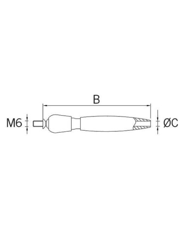 Medidas Tensor de cable SC-800 D4-5mm AISI 316