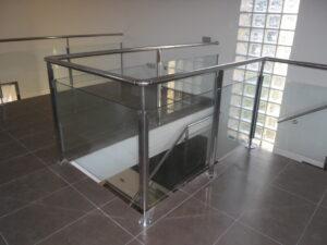 Barandilla de cristal interior
