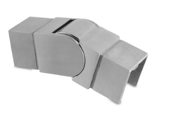 conector ajustable 25-55º para tubo cuadrado